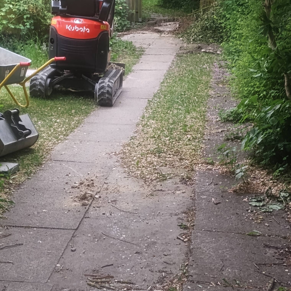 Ny indkørsel med slotsgrus i Brønshøj